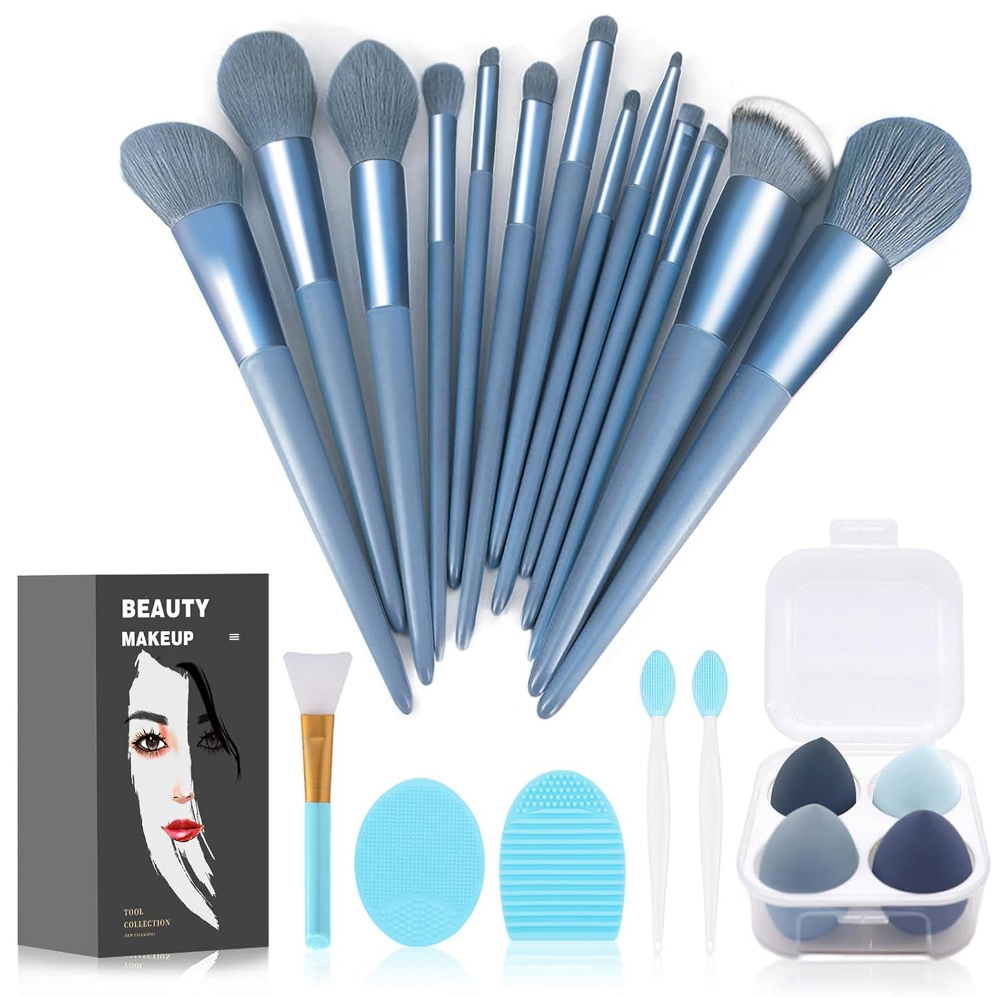 Get Glam with Our 22-Piece Green Makeup Brush Set! Perfect for Flawless Foundation & Stunning Eyeshadow Looks! ππβ¨
