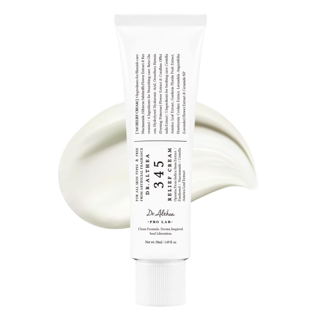 Say goodbye to blemishes with Dr. Althea 345 Relief Cream! 🌿✨ This daily moisturizer soothes and hydrates all skin types with the power of Niacinamide and Panthenol. Vegan, effective, and perfect for your skincare routine! #KoreanSkincare #BlemishCare #VeganBeauty