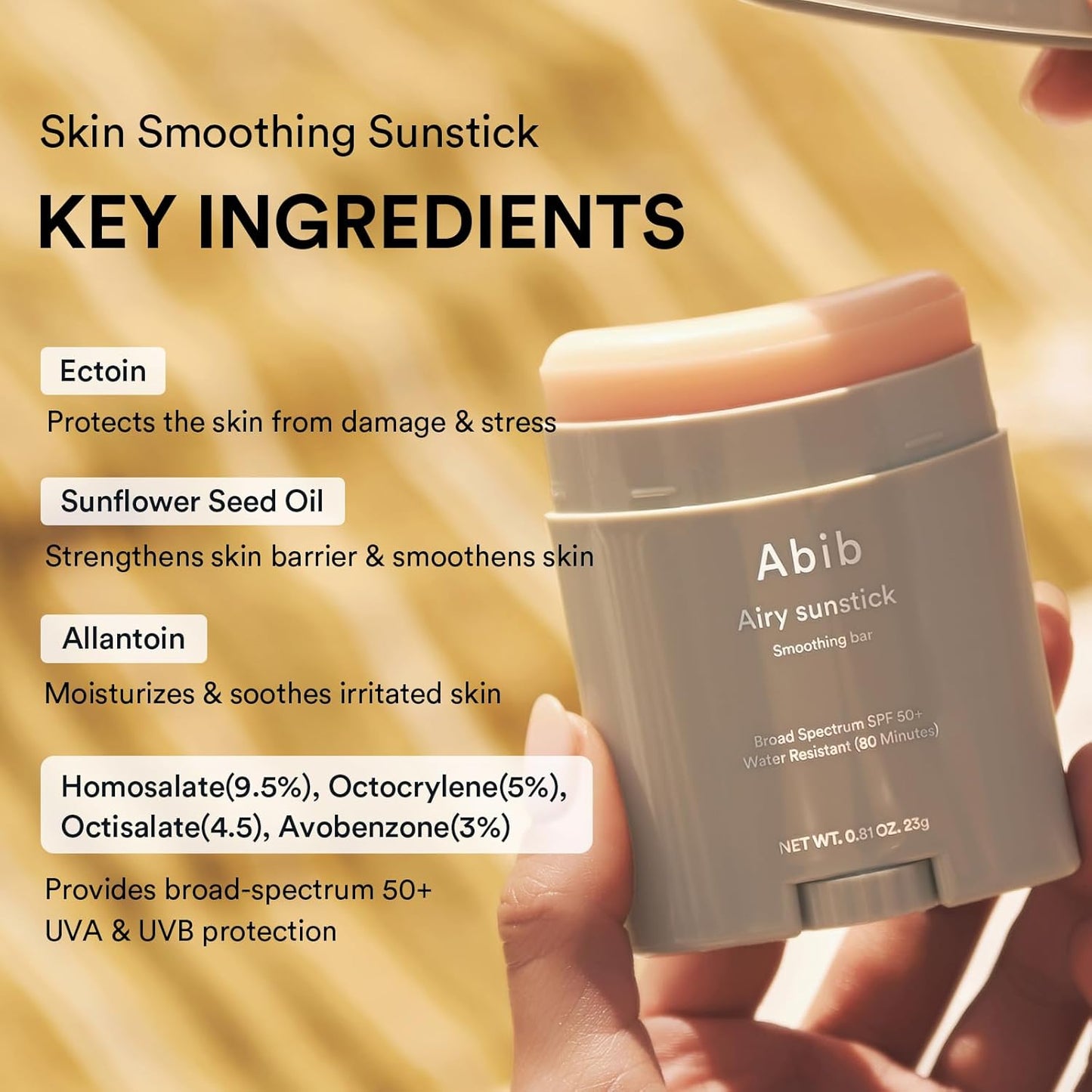 Get Your Glow On with Airy Sunstick SPF 50+! ☀️✨ No White Cast, Water-Resistant, and Perfect for On-the-Go Protection! #KoreanSunscreen #SunCare