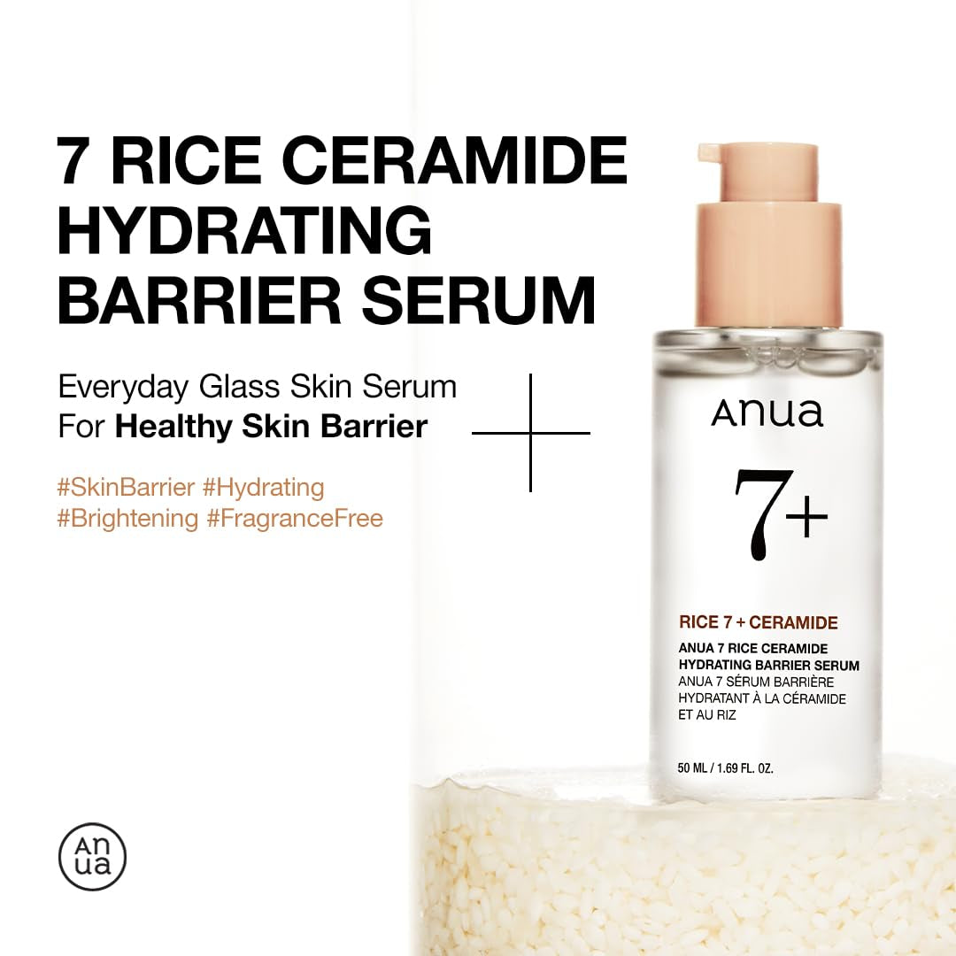 Unlock Radiant Skin with Our Rice Ceramide 7 Hydrating Barrier Serum! ๐งโจ Infused with Rice, Hyaluronic Acid & Niacinamide for Ultimate Brightening & Hydration. Fragrance-Free & Non-Comedogenic! #SkincareGoals #GlowUp