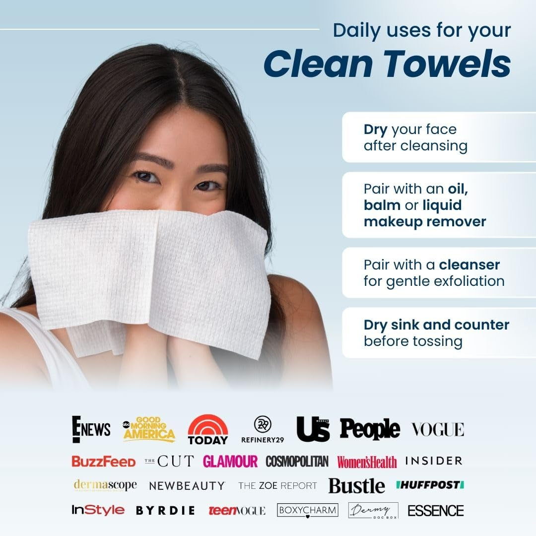 Say goodbye to stubborn makeup with our XL Biobased Face Towels! 🌿✨ Approved by the Eczema Association, these ultra-soft disposable wipes come in a 50 count pack. Perfect for sensitive skin! 💖 #MakeupRemover #EcoFriendly #SkincareEssentials