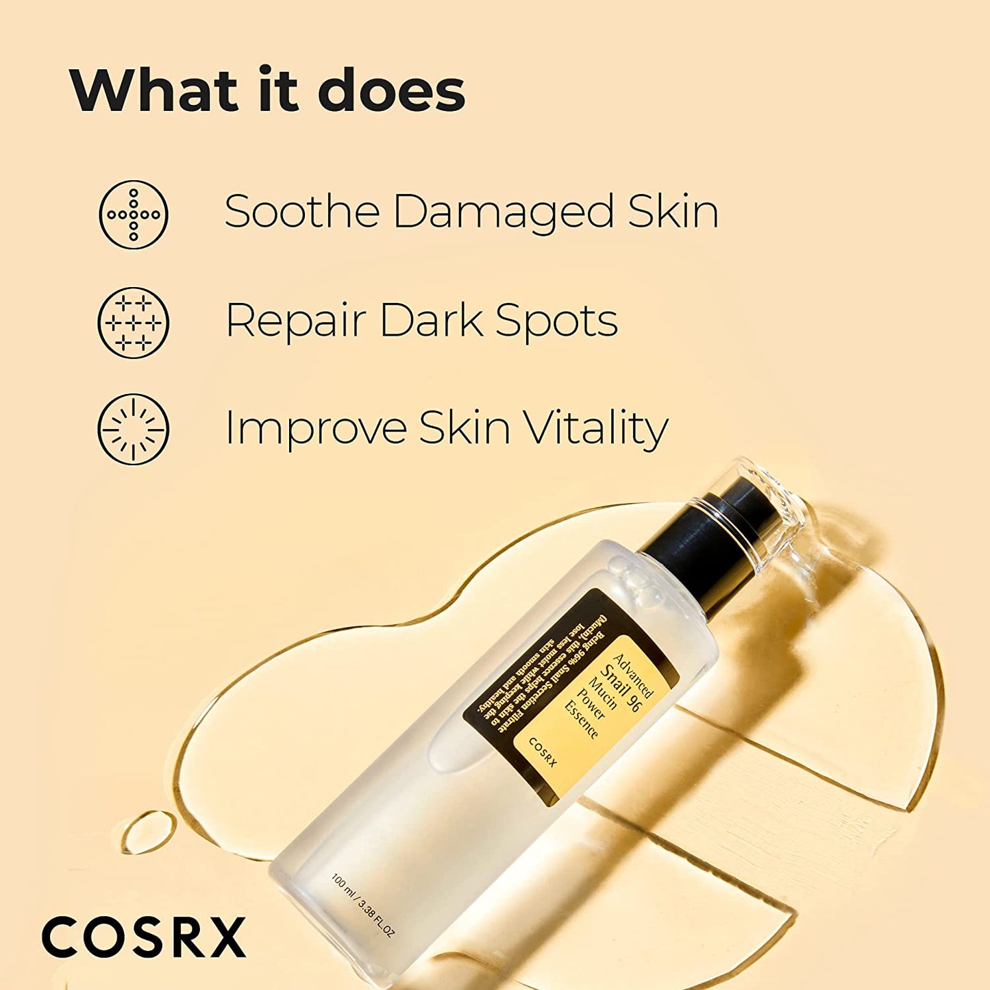 Revitalize Your Skin with Snail Mucin 96% Power Repairing Essence! 🌟✨ Hydrate, repair, and glow with this Korean skincare gem! 🐌💧 #SkincareRoutine #GlowingSkin