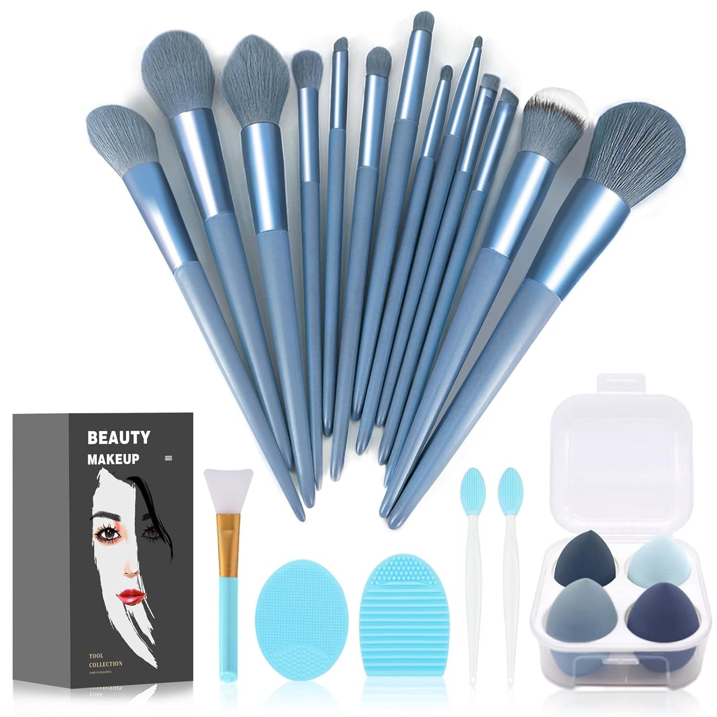 Get Glam with Our 22-Piece Green Makeup Brush Set! Perfect for Flawless Foundation & Stunning Eyeshadow Looks! ππβ¨