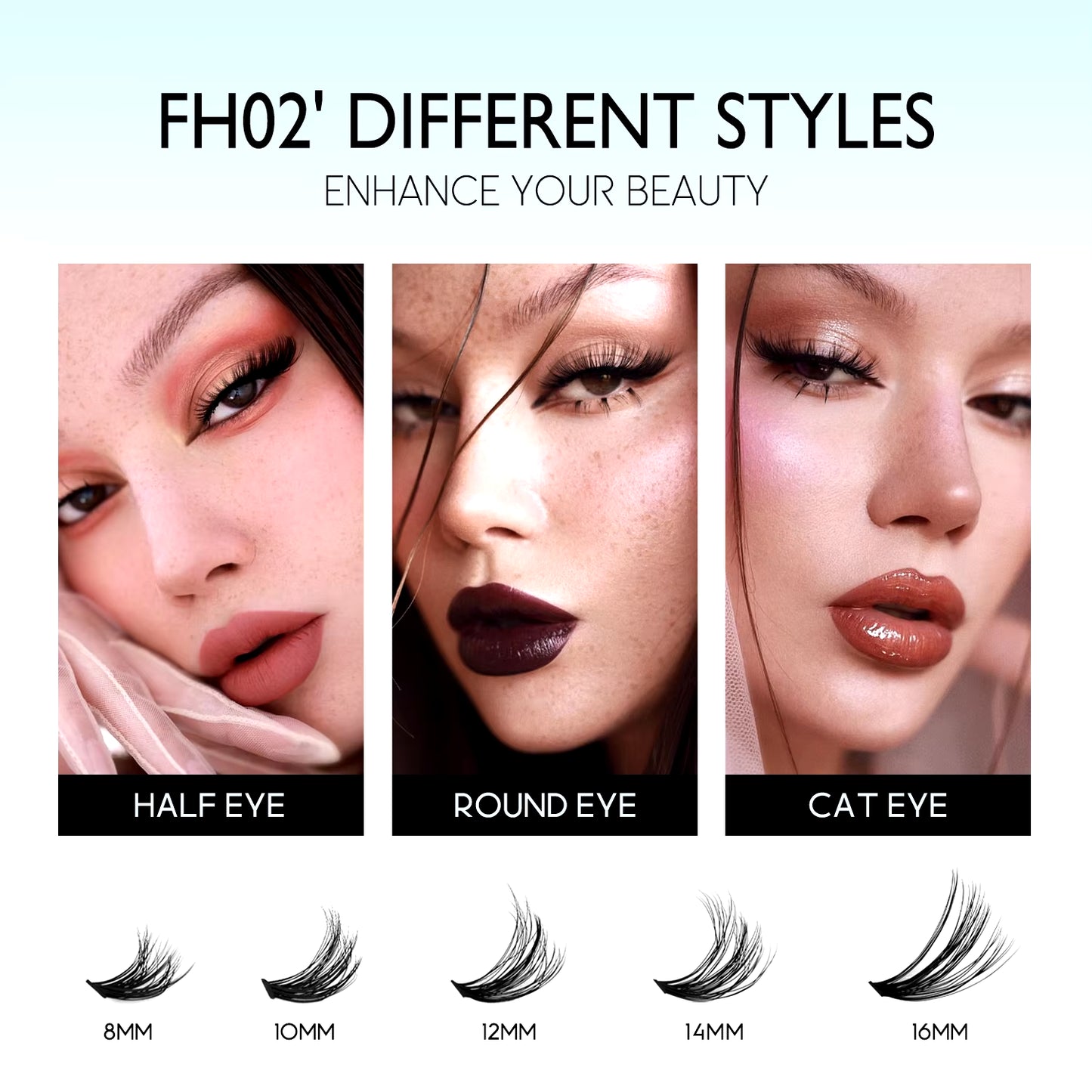 DIY Individual Lash Extension Kit - Complete Set with Cluster Mix Eyelashes, Lash Bond, and Seal for At-Home Application