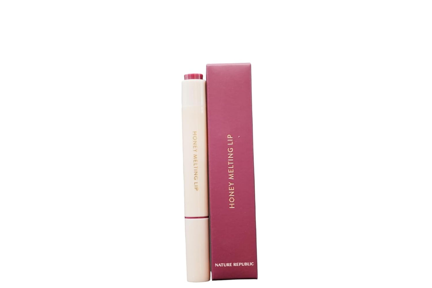 Honey Melting Lip Stick (02 Fig) - Hydrating Gloss and Moisturizing Balm with Sheer Tint and Nude Shine Finish, Korean Makeup