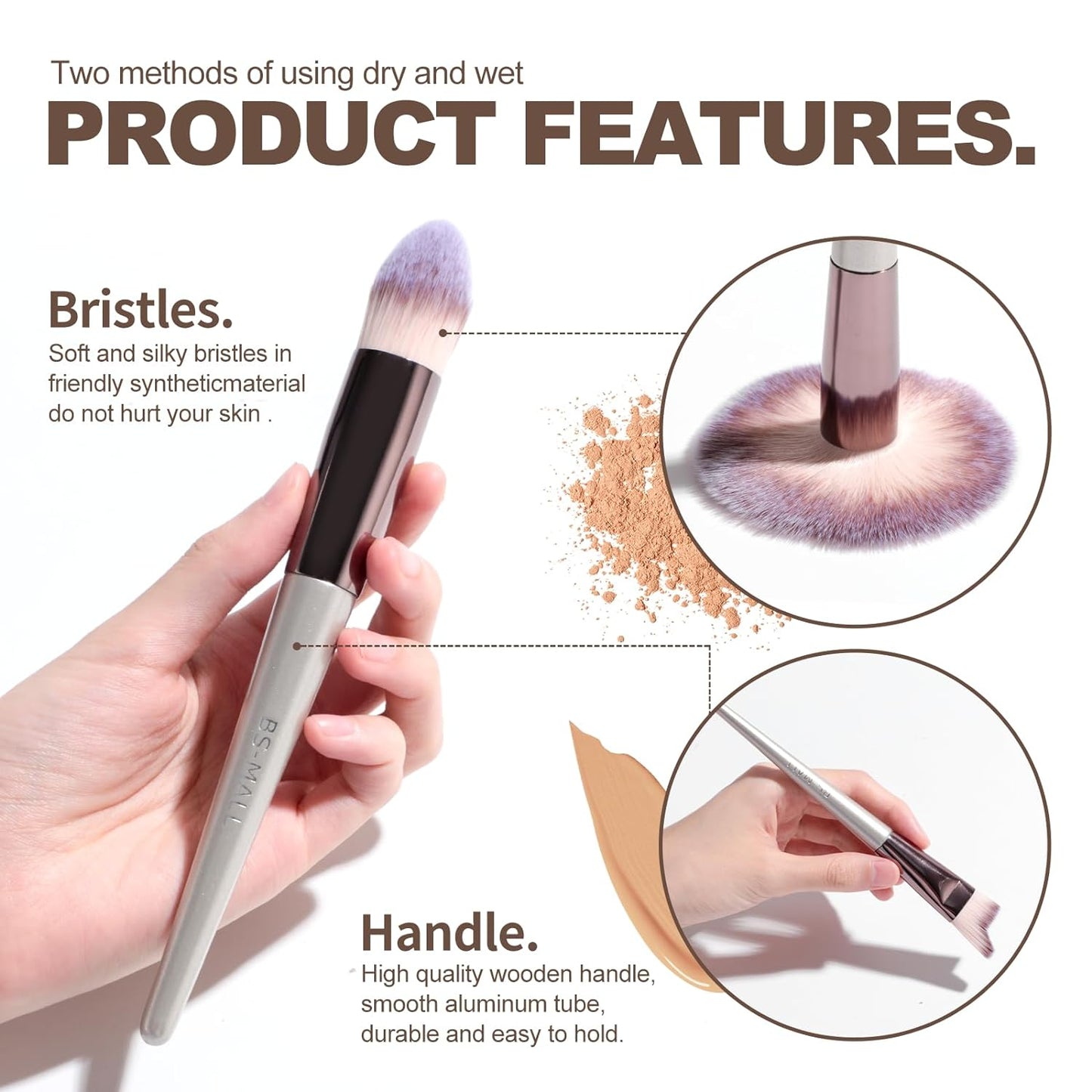 Premium 18-Piece Synthetic Makeup Brush Set with Black Case for Foundation, Powder, Concealers, Eye Shadows, and Blush