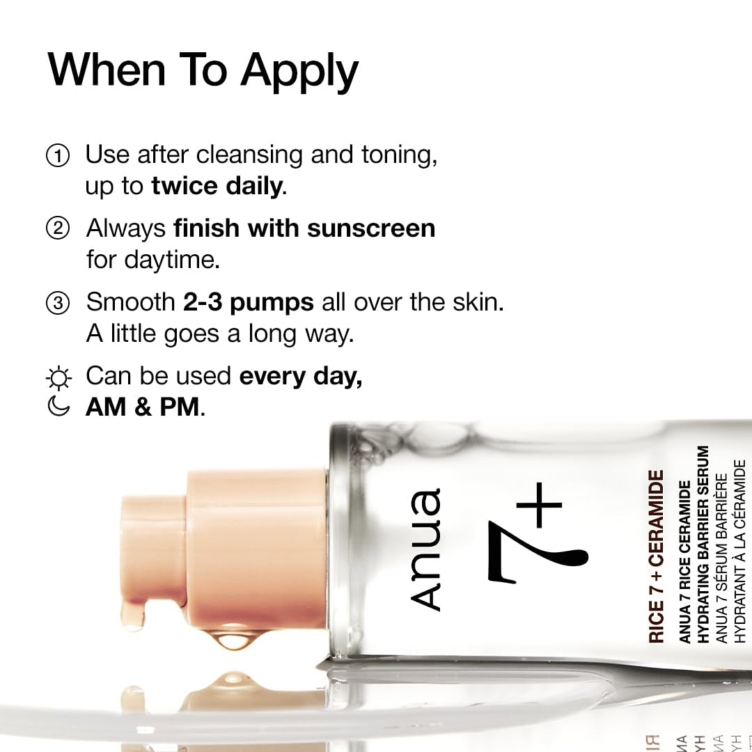 Unlock Radiant Skin with Our Rice Ceramide 7 Hydrating Barrier Serum! ๐งโจ Infused with Rice, Hyaluronic Acid & Niacinamide for Ultimate Brightening & Hydration. Fragrance-Free & Non-Comedogenic! #SkincareGoals #GlowUp