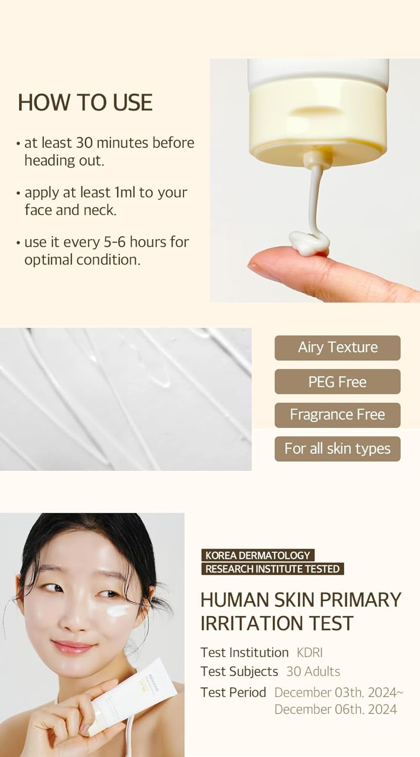 Get That Korean Glass Skin! 🌟 Bean Sunscreen SPF 50 - Lightweight & No White Cast! ☀️💧 1.69 Fl. Oz. of Radiance!