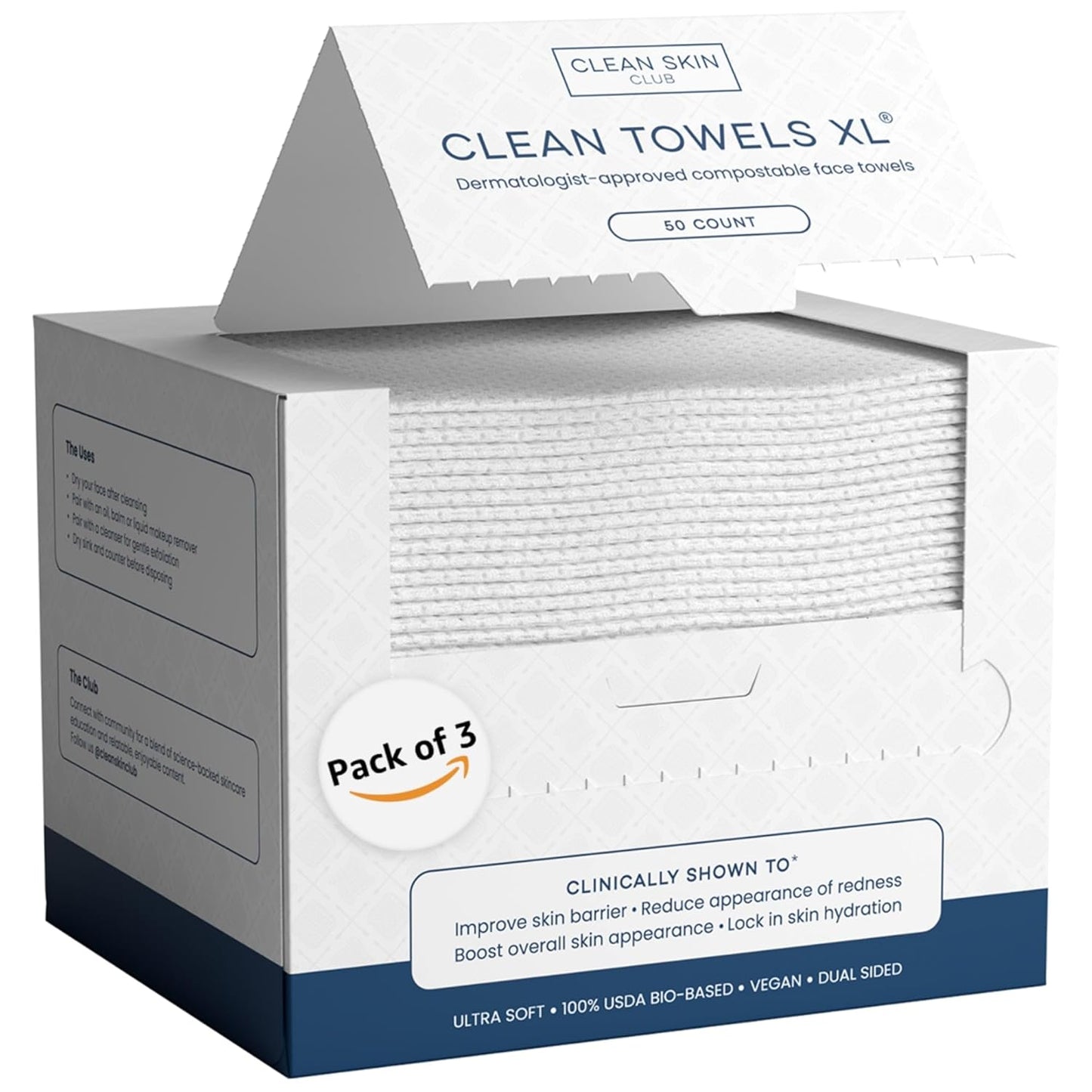 Say goodbye to stubborn makeup with our XL Biobased Face Towels! 🌿✨ Approved by the Eczema Association, these ultra-soft disposable wipes come in a 50 count pack. Perfect for sensitive skin! 💖 #MakeupRemover #EcoFriendly #SkincareEssentials