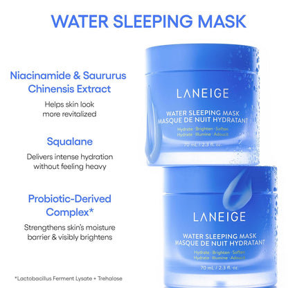 Wake Up to Radiant Skin! 🌙✨ Try Our Hydrating Water Sleeping Mask with Squalane & Probiotics for Ultimate Overnight Glow! 💧 #SkincareGoals #BeautySleep