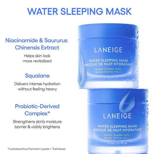 Wake Up to Radiant Skin! 🌙✨ Try Our Hydrating Water Sleeping Mask with Squalane & Probiotics for Ultimate Overnight Glow! 💧 #SkincareGoals #BeautySleep