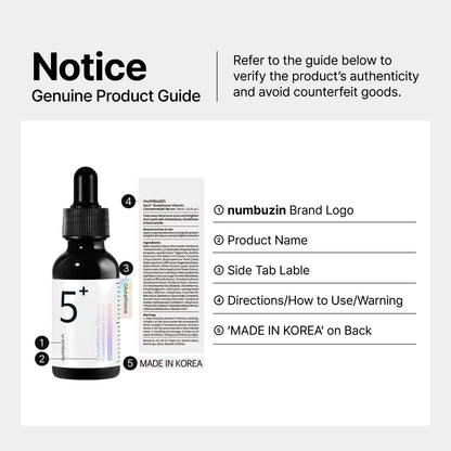 Say goodbye to dark spots! 🌟 Discover our No.5 Concentrated Serum packed with Tranexamic Acid, Niacinamide, Glutathione, and Vitamin C—perfect for sensitive skin! ✨ 1.01 Fl. Oz. of radiance awaits!
