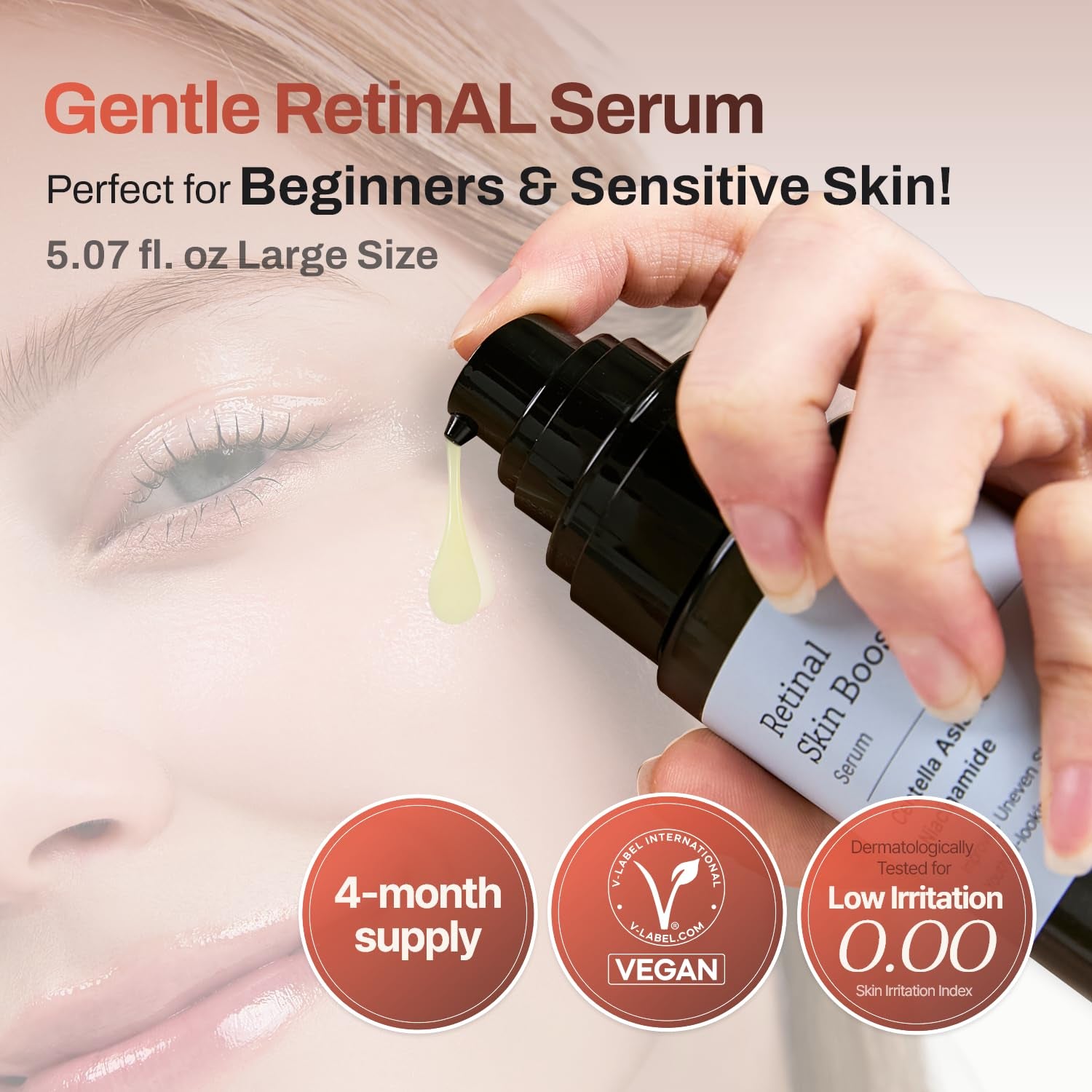 Revitalize Your Skin with Our Vegan Retinal Booster Serum! Perfect for Sensitive Skin, Uneven Tone, and Fine Lines! 🌟✨