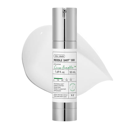 CICA Reedle Shot 100 Microneedling Serum for Pore Care and Exfoliation with Exosome and Centella Asiatica for Enhanced Skin Texture, Korean Liquid Skin Booster (1.69 Fl Oz / 50 mL)