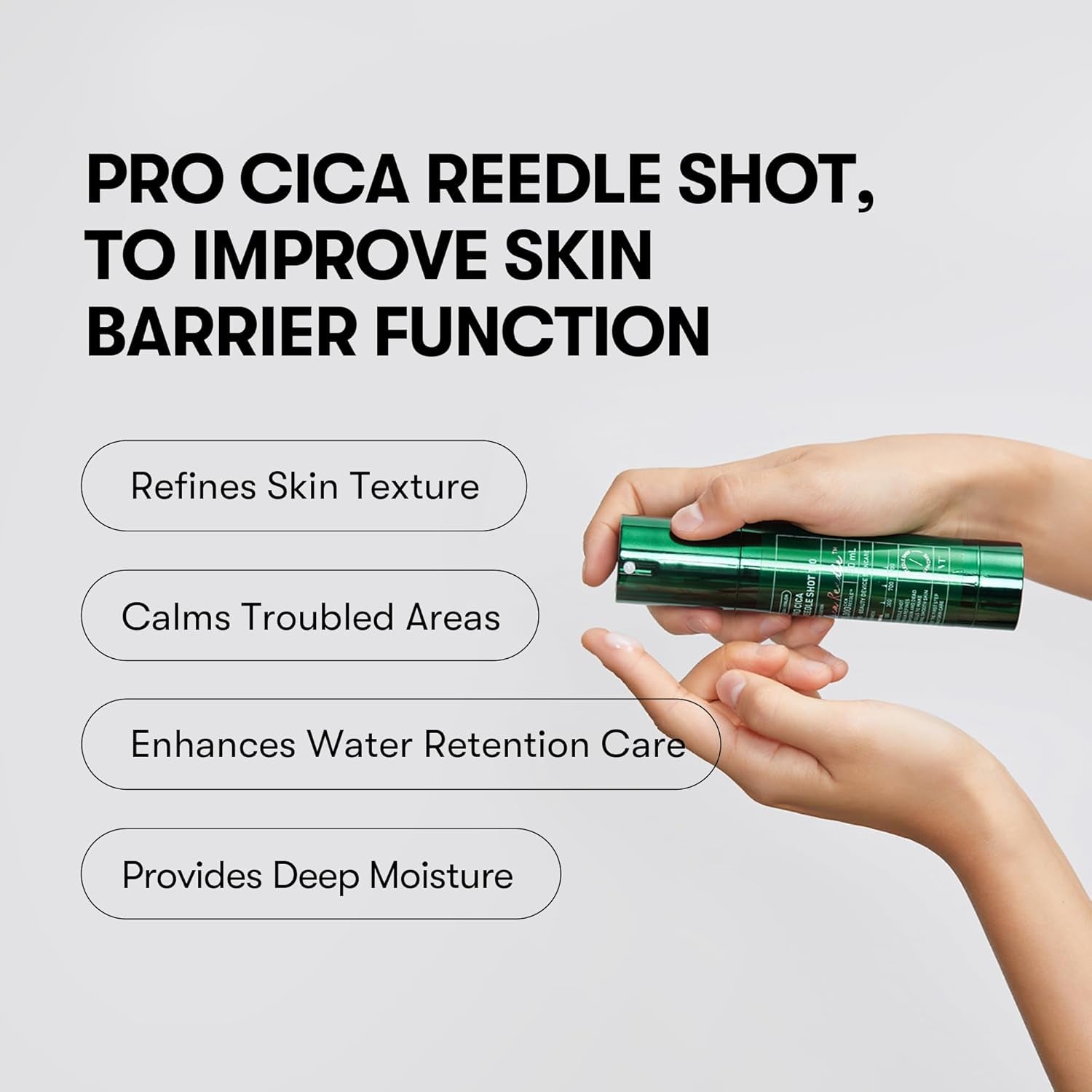 Pro Cica Reedle Shot 100 - Centella Asiatica Microneedling Serum with Cica Exosome and Hyaluronic Acid for Enhanced Skin Soothing and Radiance, 1.69 Fl Oz (50ml)