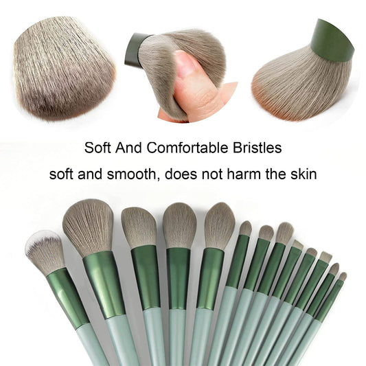 Get Glam with Our 22-Piece Green Makeup Brush Set! Perfect for Flawless Foundation & Stunning Eyeshadow Looks! 🌟💄✨